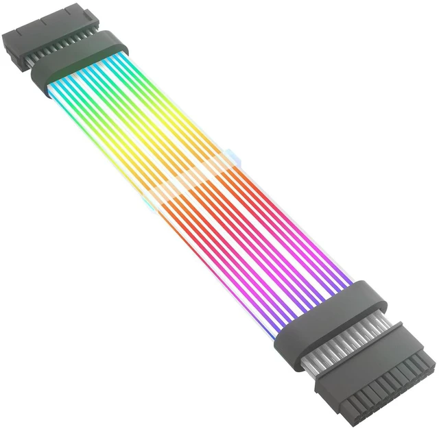 Main image of Addressable 24 Pin ARGB Extension Cable for PC Case, Soft Silicone Panel, 24 Pins ARGB, 260mm Length