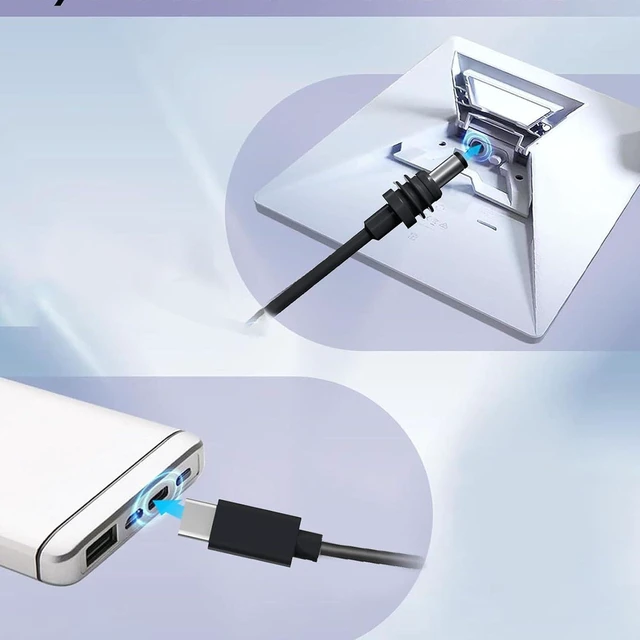 Alt view image 2 of 7 - 15M 49.2FT USB Type C to DC Power Cable Replacement 5.5x2.1mm Interface Converter Cord for 100W PD Power Source