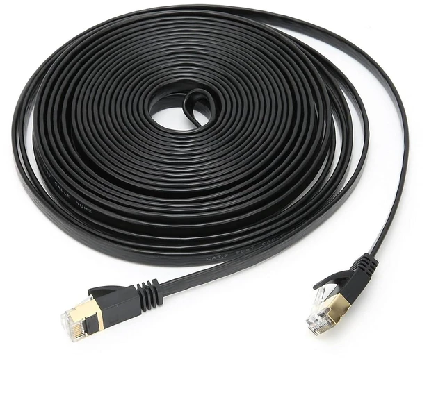 Alt view image 7 of 7 - 10 Gigabit Double Shielded CAT7 Network Cable, 8 Core Twisted Pair Wire, High Speed Data Transmission for Routers, Computers, Smart TVs, RJ45 Connector, 600Mhz Bandwidth (30M)