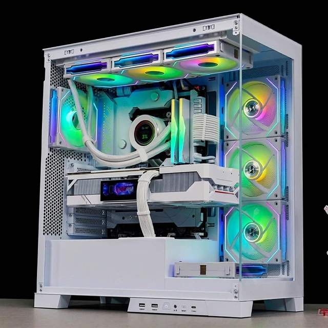 Alt view image 4 of 7 - PC Power Supply Sleeved Cable Extension Set 30CM 24Pin PCIE GPU 8Pin CPU 4+4Pin Extensions With Cable Combs Set
