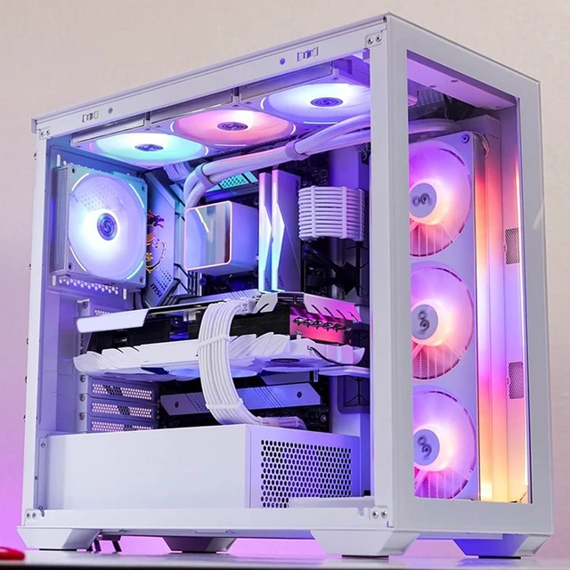 Alt view image 6 of 7 - PC Power Supply Sleeved Cable Extension Set 30CM 24Pin PCIE GPU 8Pin CPU 4+4Pin Extensions With Cable Combs Set