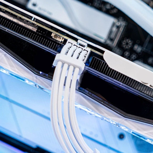 Alt view image 5 of 7 - PC Power Supply Sleeved Cable Extension Set 30CM 24Pin PCIE GPU 8Pin CPU 4+4Pin Extensions With Cable Combs Set