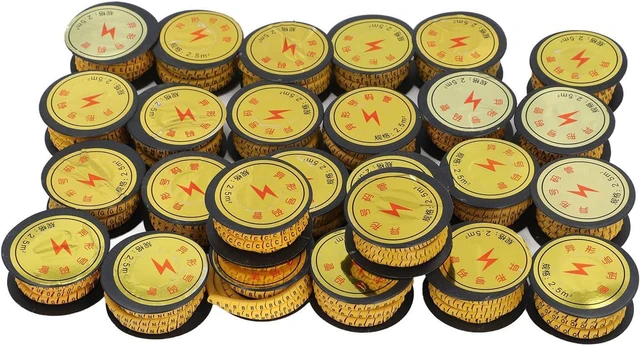Main image of 26PCS Set Tube Cable Marker EC Letter Number PVC A to Z Marking Coded Cable Marker (2.5m²)