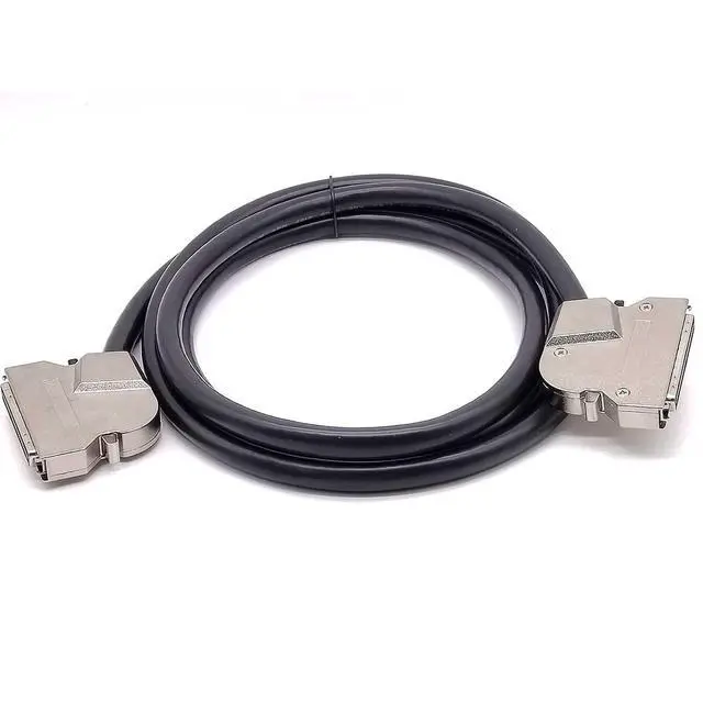 Alt view image 6 of 6 - SCSI HPCN 68 Pin Male to HPCN 68Pin Male Double Right Angle Zinc Alloy Field Assembly Cable 2Meter