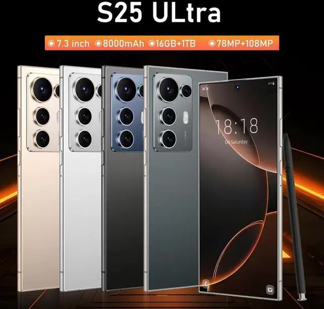 Alt view image 3 of 7 - Smartphone C25 Ultra with Android 3 and 64GB storage, large 7.3-inch screen, sourced from the original manufacturer.