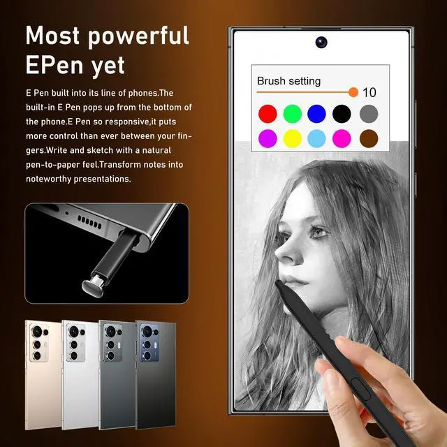 Alt view image 6 of 7 - Smartphone C25 Ultra with Android 3 and 64GB storage, large 7.3-inch screen, sourced from the original manufacturer.