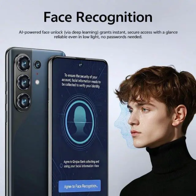 Alt view image 7 of 7 - 2026 Cross-border Smart Phone C50 Pro Large Screen 6.8 inches 3+16GB Android Export Factory Phone
