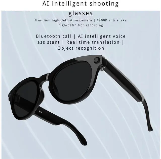 Alt view image 2 of 7 - V03-T6 New AI Smart Glasses with 8MP HD Camera, Image Translation, Video Call, and High-Tech Photo Function