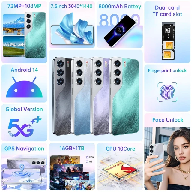 Alt view image 3 of 7 - Cross-border C40 Pro Android 3+32GB smart phone with a 6.6-inch large screen, sourced from the manufacturer.