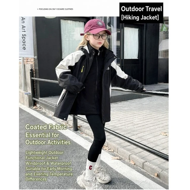 Alt view image 7 of 7 - New style autumn children's all-in-one detachable jacket windbreaker coat