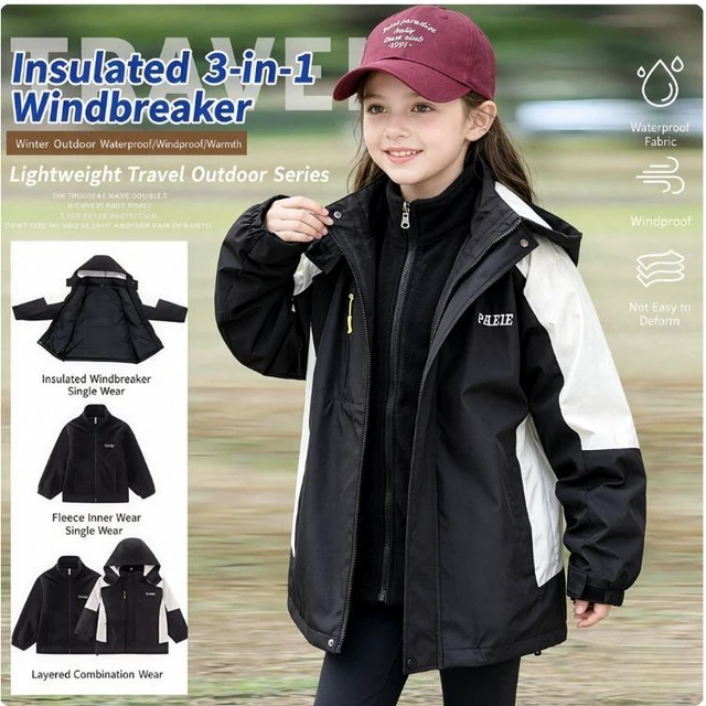 Main image of New style autumn children's all-in-one detachable jacket windbreaker coat