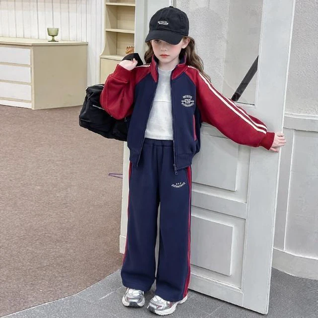 Alt view image 2 of 7 - 2026 New Style Girls' Sports Outfit - Spring/Autumn Pullover Set
