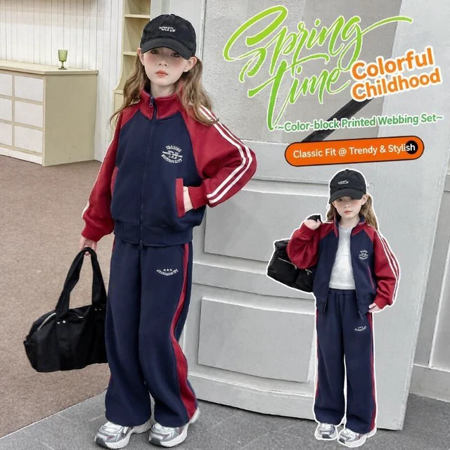 Alt view image 5 of 7 - 2026 New Style Girls' Sports Outfit - Spring/Autumn Pullover Set