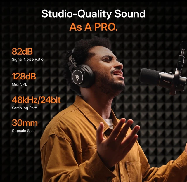 Alt view image 4 of 7 - MAONO PD200W Hybrid Wireless Podcast Microphone for PC, Dynamic XLR USB Mic,Boom Arm Mic Kit with Software, Noise Cancellation, for Vocal Recording, Streaming, Content Creation, Home Studio, Voiceover