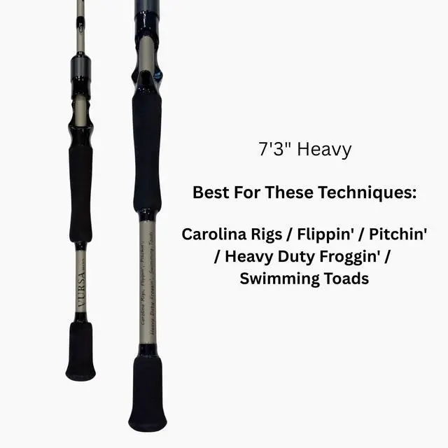 Alt view image 6 of 7 - Fitzgerald Vursa Series Baitcasting Rods | High Modulus Graphite | American Tackle TiForged Air Guides | 9 Models | Bass, Walleye & Musky | Freshwater & Inshore