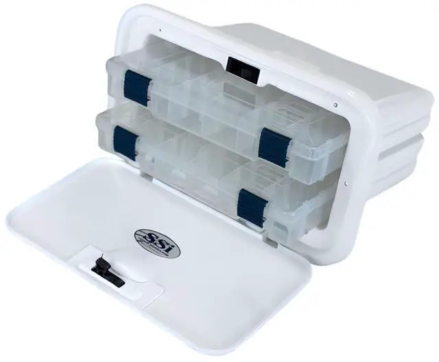 Main image of Marine Tackle Box for Boat storage - SSI OEM Parts - Plano Tacklebox Organizers Included (2 Drawer)