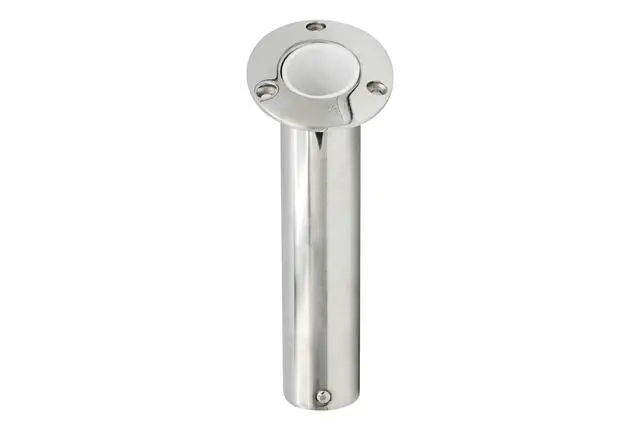 Alt view image 3 of 7 - 316 Stainless Steel Cast Heavy Duty 15°, 30°, 90° Angled Flush Mount Rod Holder with Drain, Boat Rod Holders, Pontoon Rod Holder, Fish Rod Holder, Cannon Rod Holders, Fishing