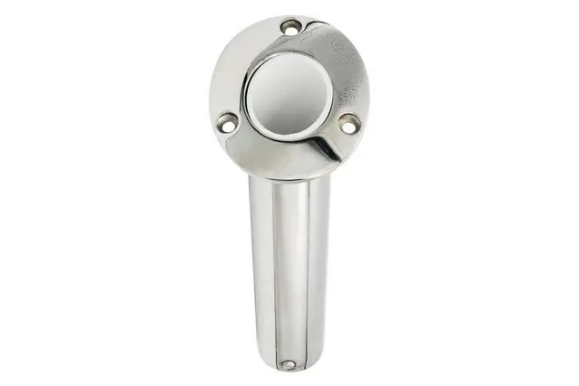 Alt view image 6 of 7 - 316 Stainless Steel Cast Heavy Duty 15°, 30°, 90° Angled Flush Mount Rod Holder with Drain, Boat Rod Holders, Pontoon Rod Holder, Fish Rod Holder, Cannon Rod Holders, Fishing
