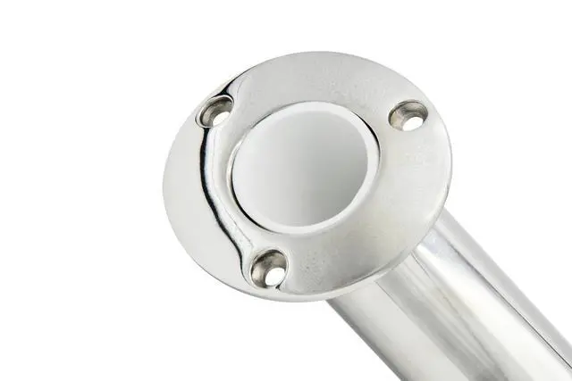 Alt view image 4 of 7 - 316 Stainless Steel Cast Heavy Duty 15°, 30°, 90° Angled Flush Mount Rod Holder with Drain, Boat Rod Holders, Pontoon Rod Holder, Fish Rod Holder, Cannon Rod Holders, Fishing
