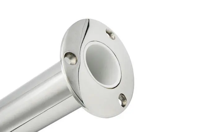 Alt view image 4 of 7 - 316 Stainless Steel Cast Heavy Duty 15°, 30°, 90° Angled Flush Mount Rod Holder with Drain, Boat Rod Holders, Pontoon Rod Holder, Fish Rod Holder, Cannon Rod Holders, Fishing