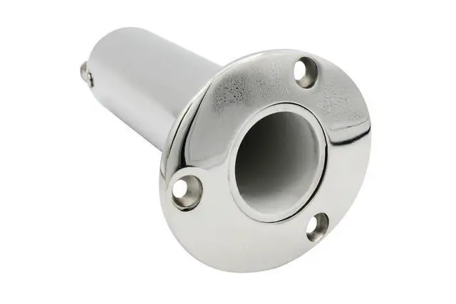 Alt view image 6 of 7 - 316 Stainless Steel Cast Heavy Duty 15°, 30°, 90° Angled Flush Mount Rod Holder with Drain, Boat Rod Holders, Pontoon Rod Holder, Fish Rod Holder, Cannon Rod Holders, Fishing