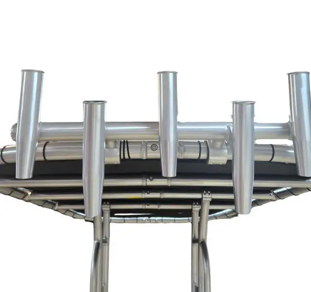Alt view image 4 of 6 - Krypt 5 Rod Holder Premium Rocket Launcher for Fishing Rod Storage | Easy T-Top & Hardtop Mounting | Marine-Grade Aluminum