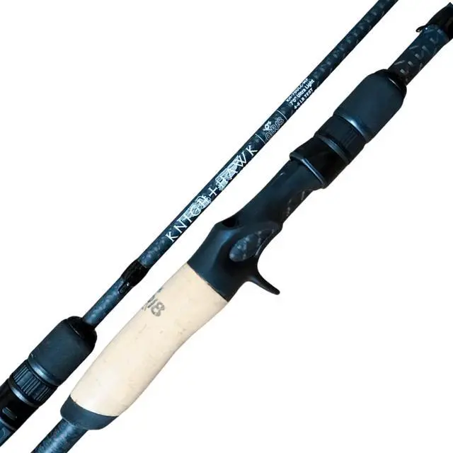 Main image of Knighthawk Series High Performing Rod - 40 Ton Graphite Blank with X-Wrap, Split Cork Grip, 316 Stainless Steel Guides with Zirconia Rings - Premium One-Piece Fishing Rod for Precision Anglers