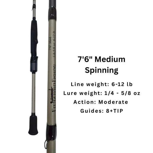 Alt view image 7 of 7 - Fitzgerald Vursa Series Spinning Rods Lightweight Sensitive Fishing Rods for Freshwater & Inshore, Tournament Performance Bass, Walleye & Multi-Species Rod