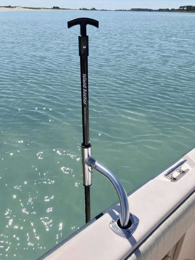 Main image of Island Anchor Shallow Water Anchor Pole Holder - Fits in Rod Holder - Uni-Fit