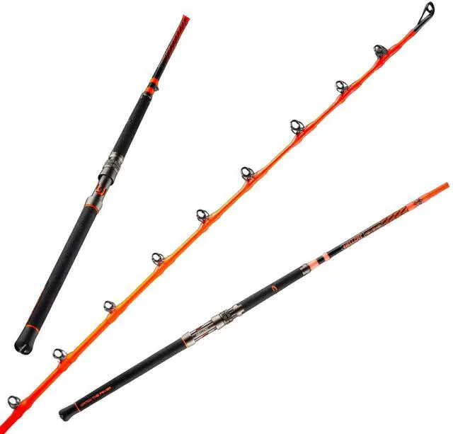 Main image of Orange Hellcat Revenge Rod Series Durable, Lightweight Composite Fishing Rod, Non-Slip Silicone Grip, Aluminum Reel Seat, Smooth Casting, Break-Resistant Tip