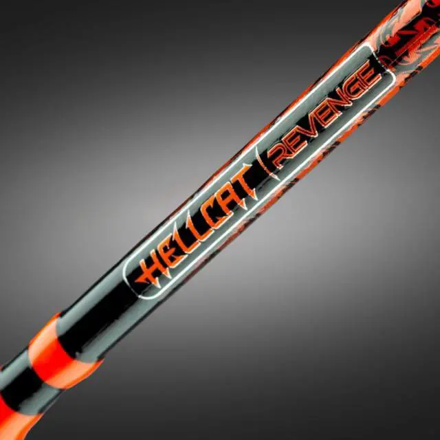 Alt view image 3 of 6 - Orange Hellcat Revenge Rod Series Durable, Lightweight Composite Fishing Rod, Non-Slip Silicone Grip, Aluminum Reel Seat, Smooth Casting, Break-Resistant Tip