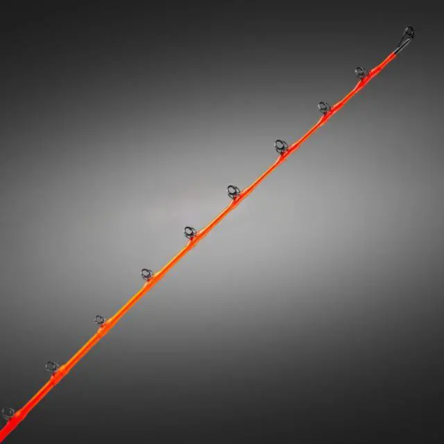 Alt view image 4 of 6 - Orange Hellcat Revenge Rod Series Durable, Lightweight Composite Fishing Rod, Non-Slip Silicone Grip, Aluminum Reel Seat, Smooth Casting, Break-Resistant Tip