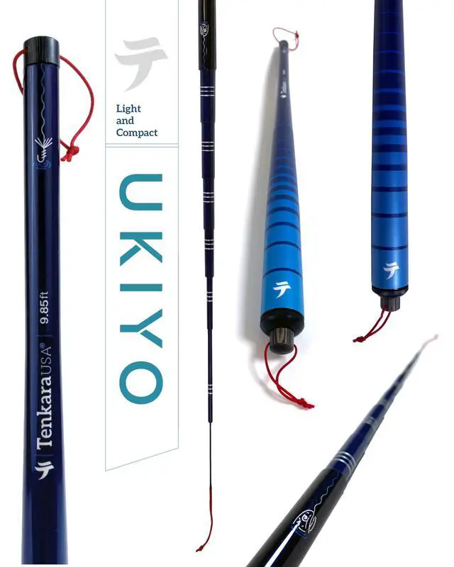 Alt view image 2 of 7 - Fly Fishing Ukiyo Rod with Case, Super Compact All-Around for Small & Medium Fish - Ultra-Portable, Carbon Fiber, Lightweight (9ft10in - 300cm)
