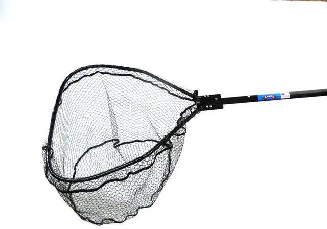 Main image of Knotless Flat Bottom Rubber Coated Net with Telescopic Octagon Handle