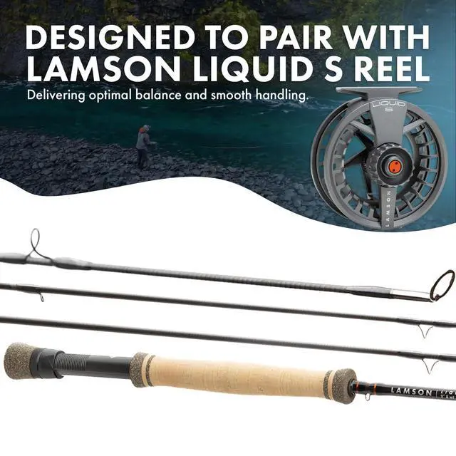 Alt view image 7 of 7 - Liquid Medium Fast Action Fly Fishing Rod | All-Water | 9 Foot 4-Piece W/Tube
