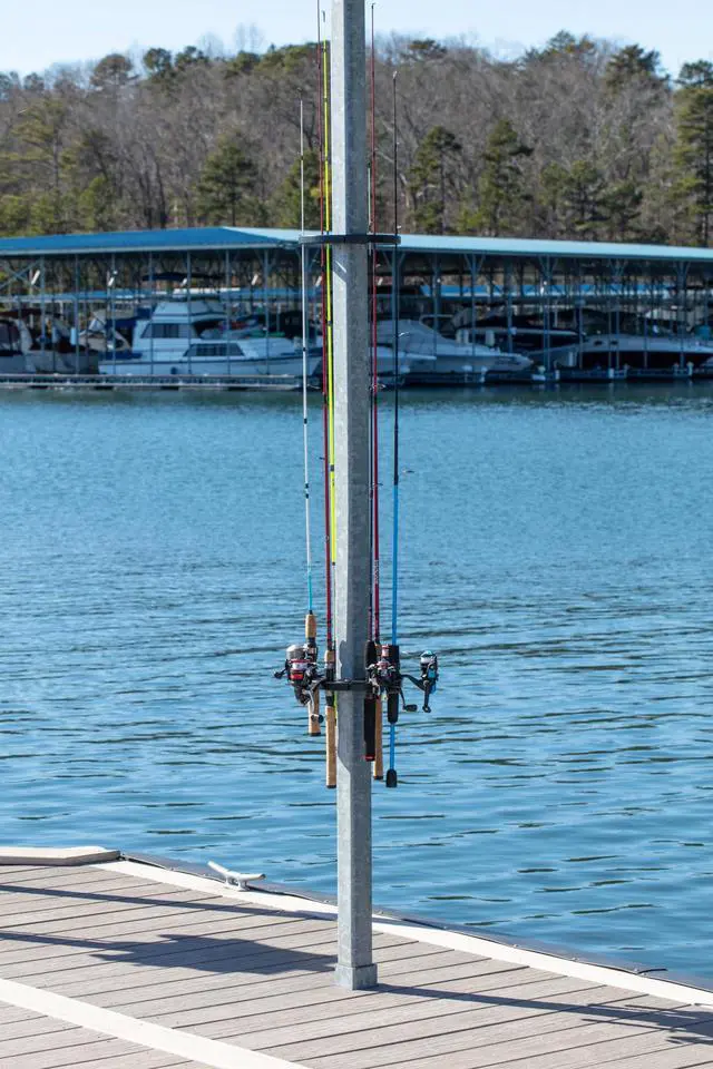 Alt view image 5 of 7 - Fishing Rod Storage No Drill Easy Install, Stores & Organizes up to 6 Rods, Heavy Duty, UV-Resistant, Durable Design, Made in USA Fits a 3" Square Post