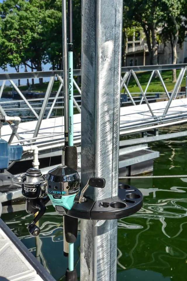Alt view image 3 of 7 - Fishing Rod Storage No Drill Easy Install, Stores & Organizes up to 6 Rods, Heavy Duty, UV-Resistant, Durable Design, Made in USA Fits a 3" Square Post