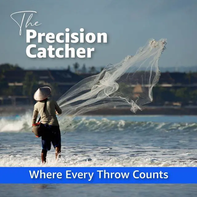 Alt view image 5 of 7 - Premium Saltwater Cast Net - Heavy Duty Fishing Net with Sinkers - Durable & Long-Lasting