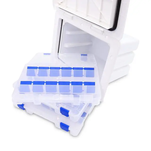 Alt view image 4 of 6 - Sure-Seal Tackle Box Boat Access Hatch - Deck Compartment Includes 3 Plano Lure Trays - Dual Seals Offer Watertight Fit - 11" x 15", Polar White