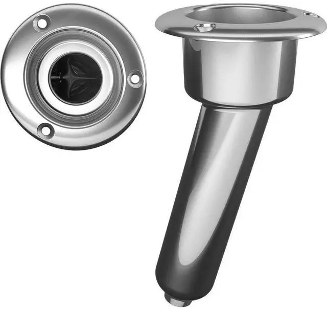 Main image of Stainless Steel 15° Rod & Cup Holder - Drain - Round Top