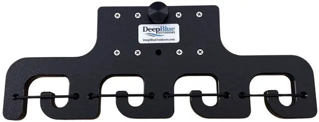 Main image of Pontoon Boat Fishing 4-Rod-Holder No-Tool Rail Mount | USA Made | Deep Blue Outdoors