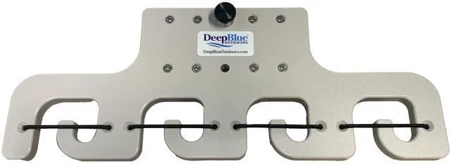 Main image of Pontoon Boat Fishing 4-Rod-Holder No-Tool Rail Mount | USA Made | Deep Blue Outdoors