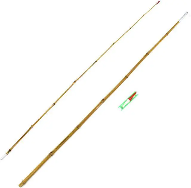 Alt view image 2 of 2 - Bamboo Vintage Cane Fishing Pole with Bobber, Hook, Line and Sinker