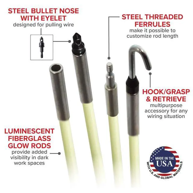 Alt view image 2 of 7 - 7-36-23T Fiberglass Glow Rod Kit, 24'