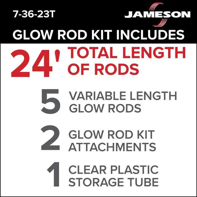 Alt view image 3 of 7 - 7-36-23T Fiberglass Glow Rod Kit, 24'