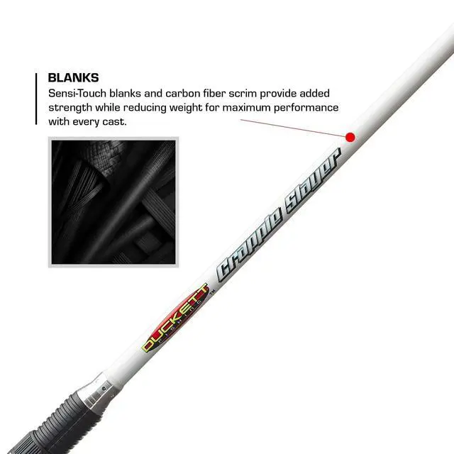 Alt view image 2 of 7 - Crappie Slayer Spinning Rods, Extremely Lightweight & Ultra Sensitive Multi-Modulus Sensi-Touch Blanks, Durable 316 Stainless Guides