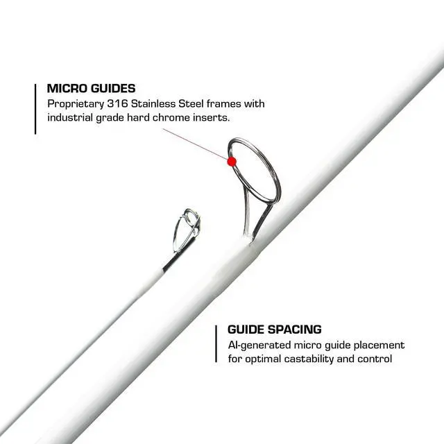 Alt view image 3 of 7 - Crappie Slayer Spinning Rods, Extremely Lightweight & Ultra Sensitive Multi-Modulus Sensi-Touch Blanks, Durable 316 Stainless Guides