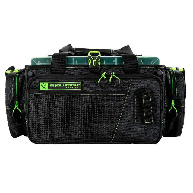 Alt view image 4 of 5 - Drift Series Topless Horizontal Tackle Bag Outdoor Rucksack w/ 5 Fishing Tackle Trays, Padded Handle and Shoulder Strap, Plier Holster, Tackle Carrying Case