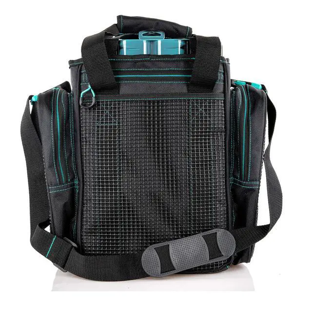 Alt view image 5 of 5 - Drift Series Topless Vertical Tackle Bag Outdoor Rucksack w/ 5 Fishing Tackle Trays, Padded Handle and Shoulder Strap, Plier Holster, Tackle Carrying Case