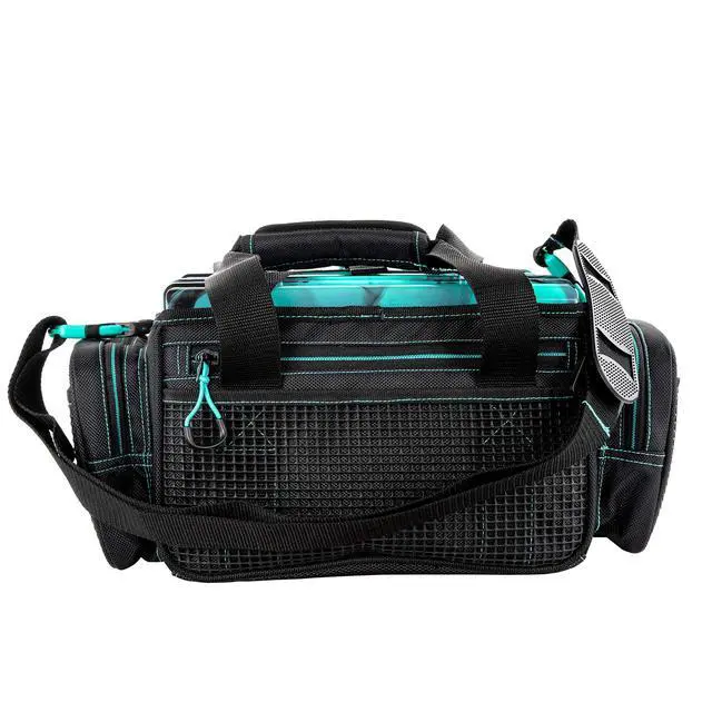 Alt view image 5 of 5 - Drift Series Topless Horizontal Tackle Bag Outdoor Rucksack w/ 5 Fishing Tackle Trays, Padded Handle and Shoulder Strap, Plier Holster, Tackle Carrying Case